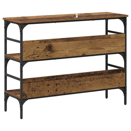 Konsolentisch mit Regal Altholz 100 x 32 x 75 cm Holzwerkstoff