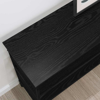 Konsolentisch mit Regal Schwarz Eichen-Optik 100 x 32 x 75 cm