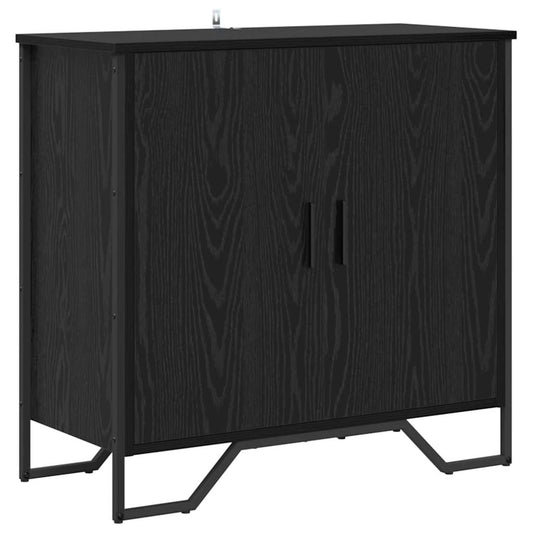Sideboard Schwarze Eiche 78 x 35.5 x 74.5 cm Holzwerkstoff