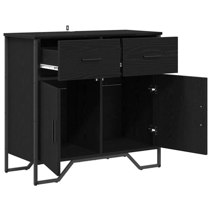 Sideboard Schwarze Eiche 79.5 x 35.5 x 74.5 cm Holzwerkstoff
