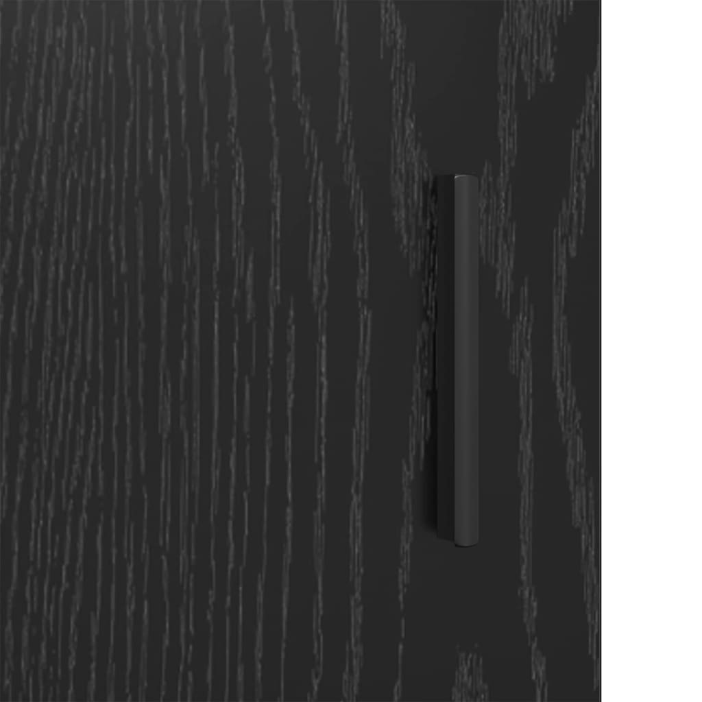 Sideboard Schwarz Eichen-Optik 35 x 35,5 x 76 cm Holzwerkstoff