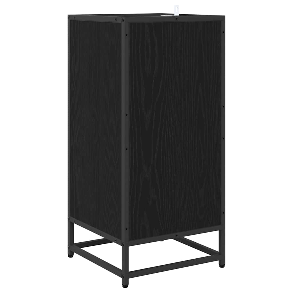 Sideboard Schwarz Eichen-Optik 35 x 35,5 x 76 cm Holzwerkstoff
