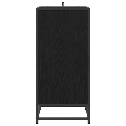 Sideboard Schwarz Eichen-Optik 35 x 35,5 x 76 cm Holzwerkstoff