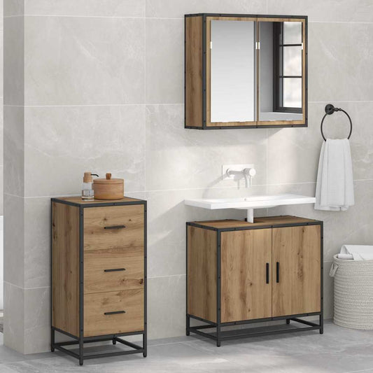Sideboard Eiche handwerklich 35,5 x 35 x 76 cm Holzwerkstoff