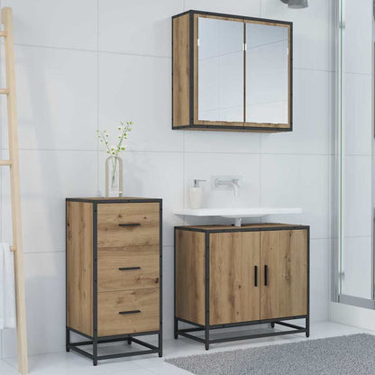 Sideboard Eiche handwerklich 35,5 x 35 x 76 cm Holzwerkstoff