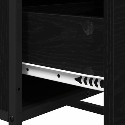 Sideboard Schwarze Eiche 35,5 x 35 x 76 cm Holzwerkstoff