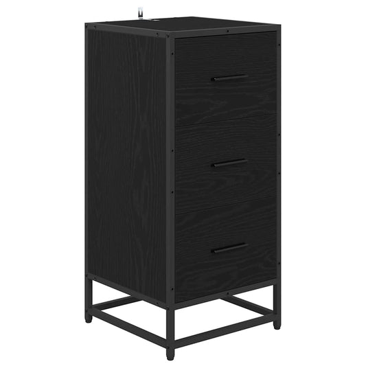 Sideboard Schwarze Eiche 35,5 x 35 x 76 cm Holzwerkstoff