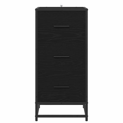 Sideboard Schwarze Eiche 35,5 x 35 x 76 cm Holzwerkstoff