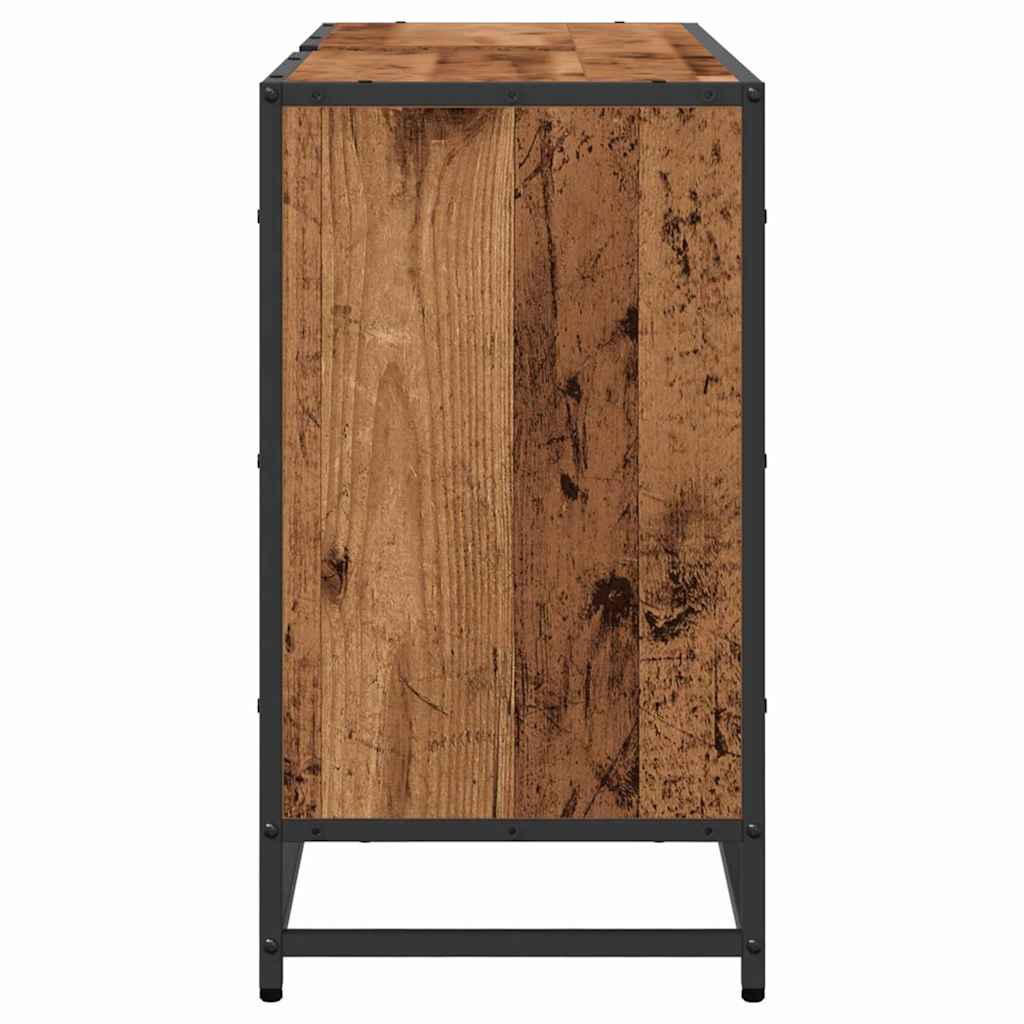 Badezimmerschrank mit Tür Altholz 90 x 33 x 60 cm Holzwerkstoff