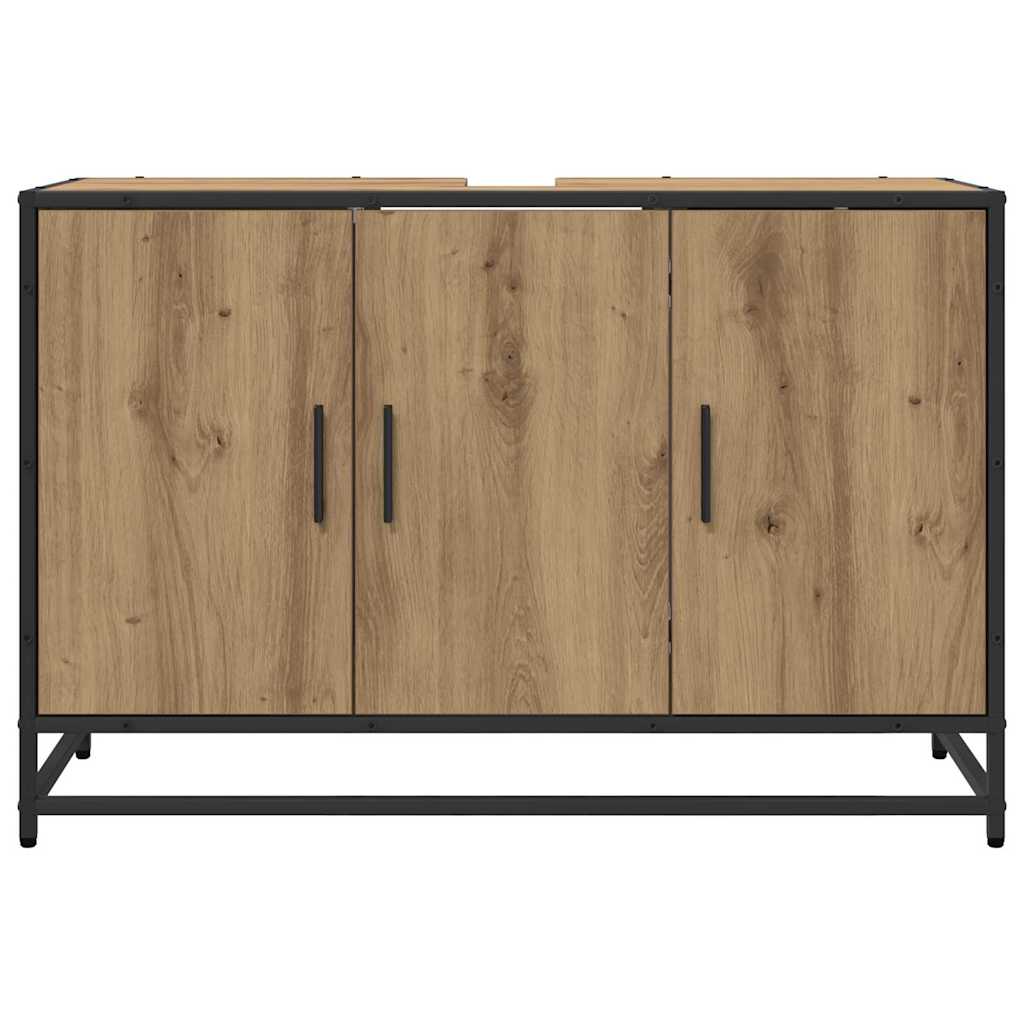 Badezimmerschrank Artisan-Eiche 90 x 33 x 60 cm Holzwerkstoff
