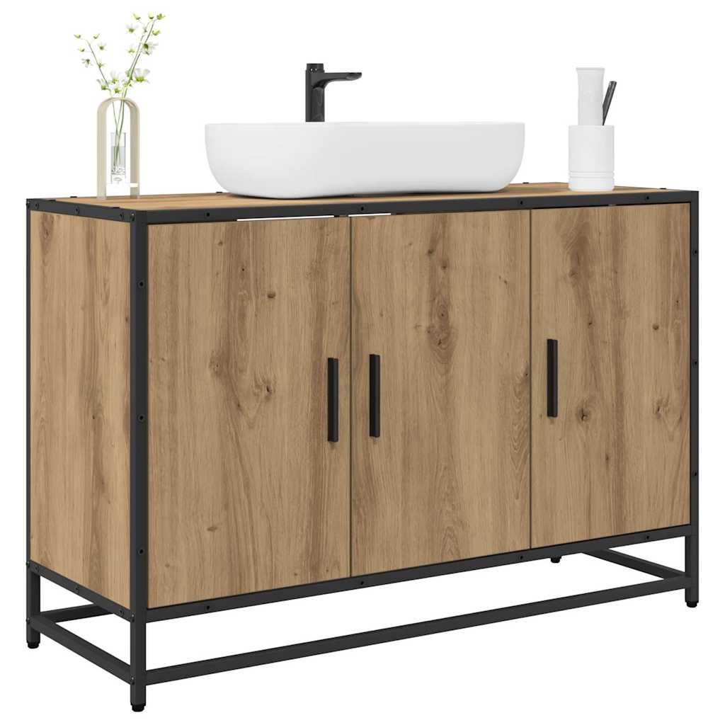 Badezimmerschrank Artisan-Eiche 90 x 33 x 60 cm Holzwerkstoff