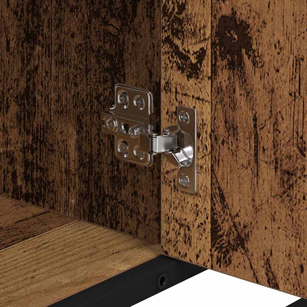 Badezimmerschrank mit Tür Altholz 80 x 33 x 60 cm Holzwerkstoff