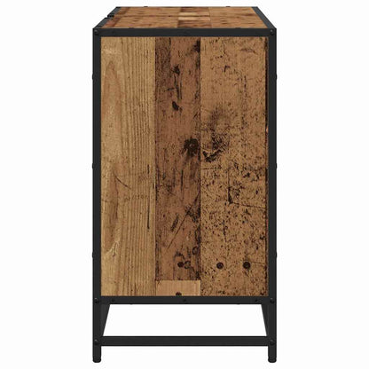 Badezimmerschrank mit Tür Altholz 80 x 33 x 60 cm Holzwerkstoff