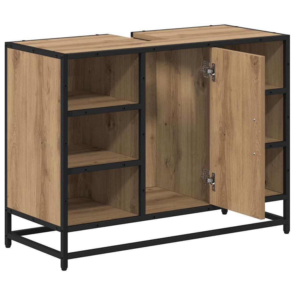 Badezimmerschrank Artisan-Eiche 80 x 33 x 60 cm Holzwerkstoff