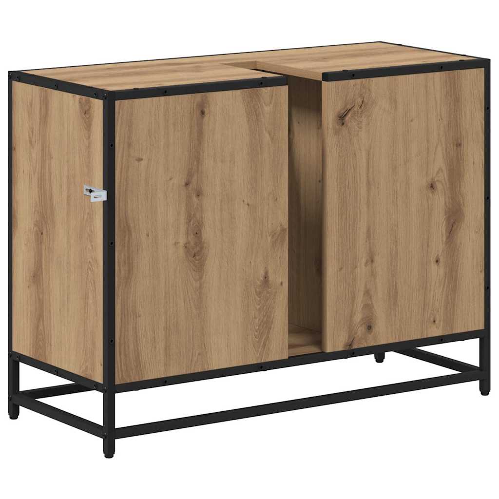 Badezimmerschrank Artisan-Eiche 80 x 33 x 60 cm Holzwerkstoff