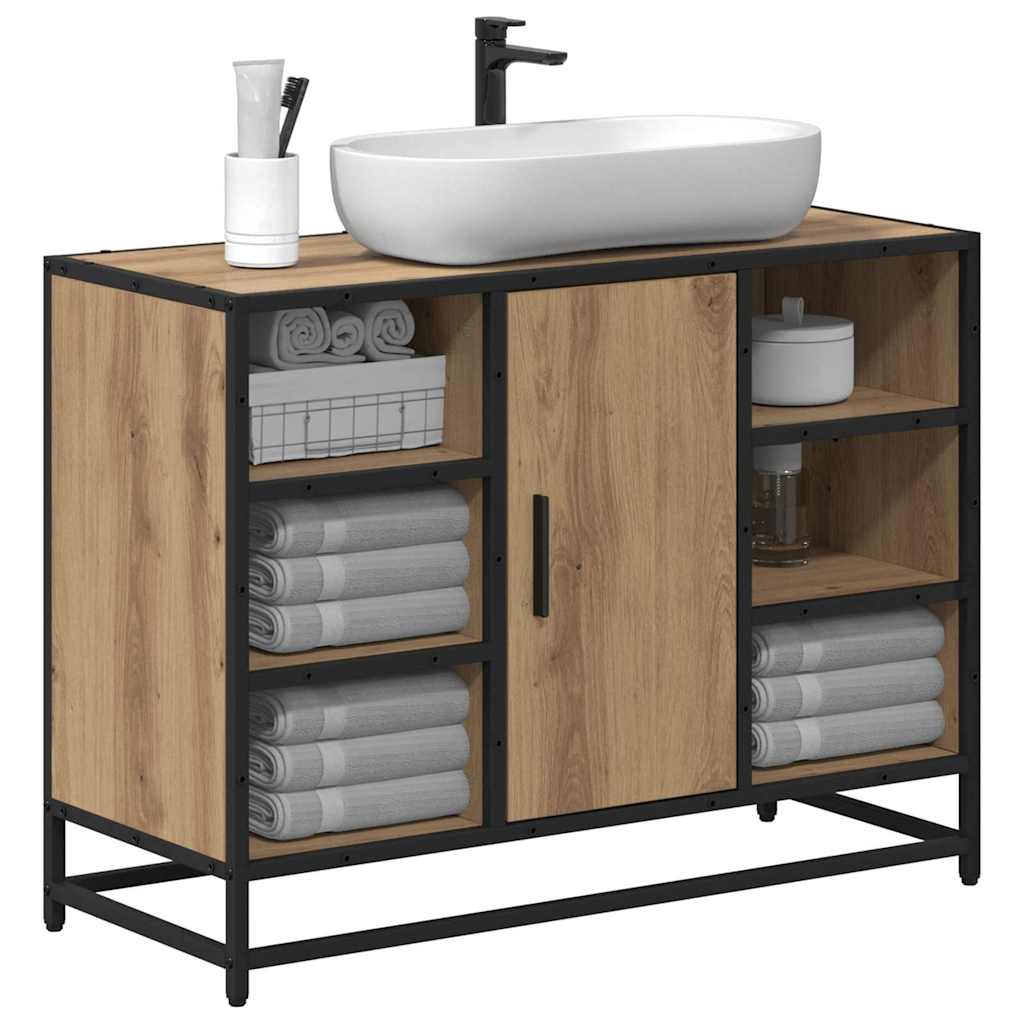 Badezimmerschrank Artisan-Eiche 80 x 33 x 60 cm Holzwerkstoff