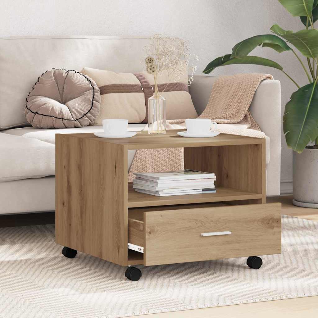 Couchtisch Eiche handwerklich 55 x 55 x 45 cm Holzwerkstoff