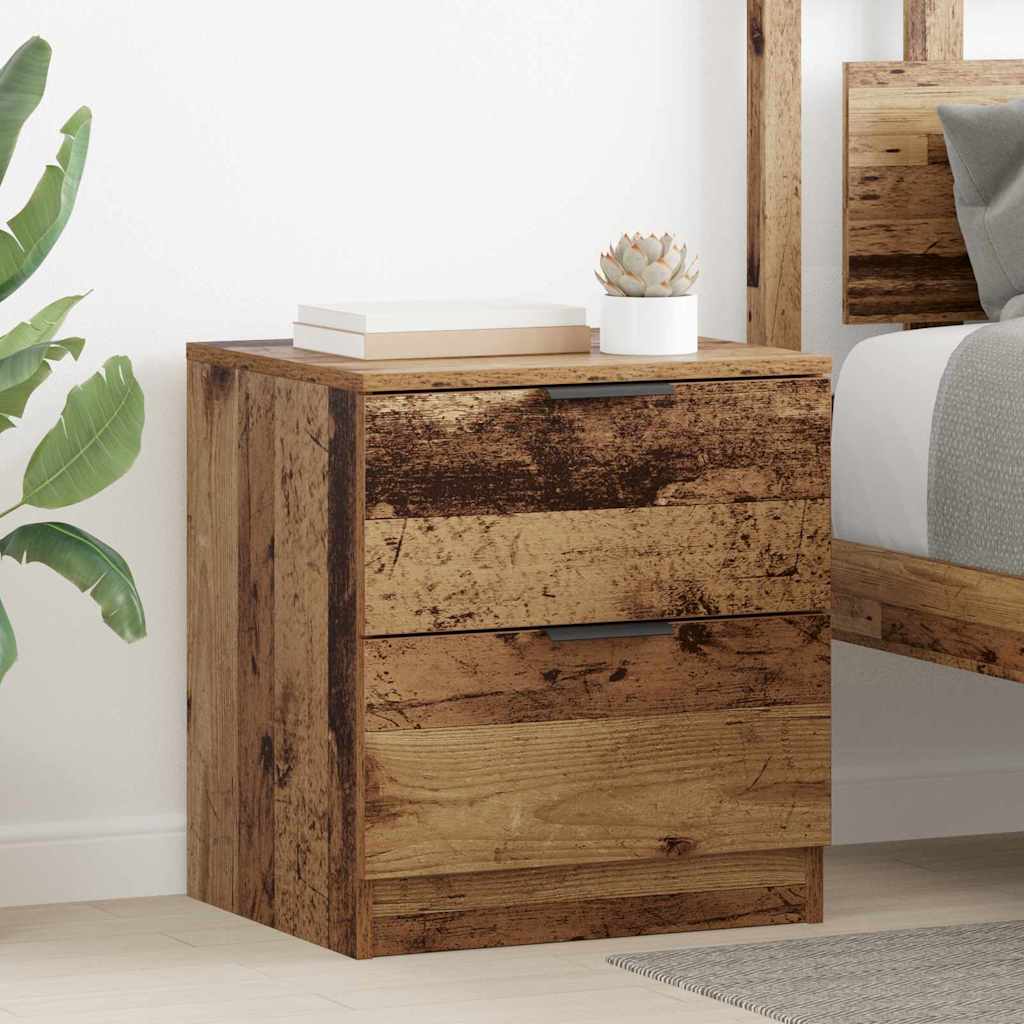 Nachttisch 2 pcs Altholz 45 x 39 x 50 cm Holzwerkstoff