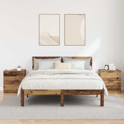 Nachttisch 2 pcs Altholz 45 x 39 x 50 cm Holzwerkstoff