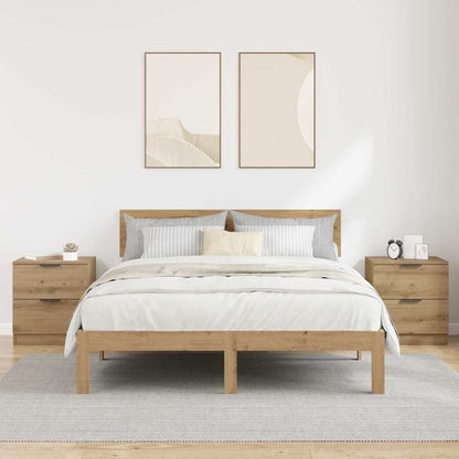 Nachttisch 2 pcs Eiche handwerklich 45 x 39 x 50 cm
