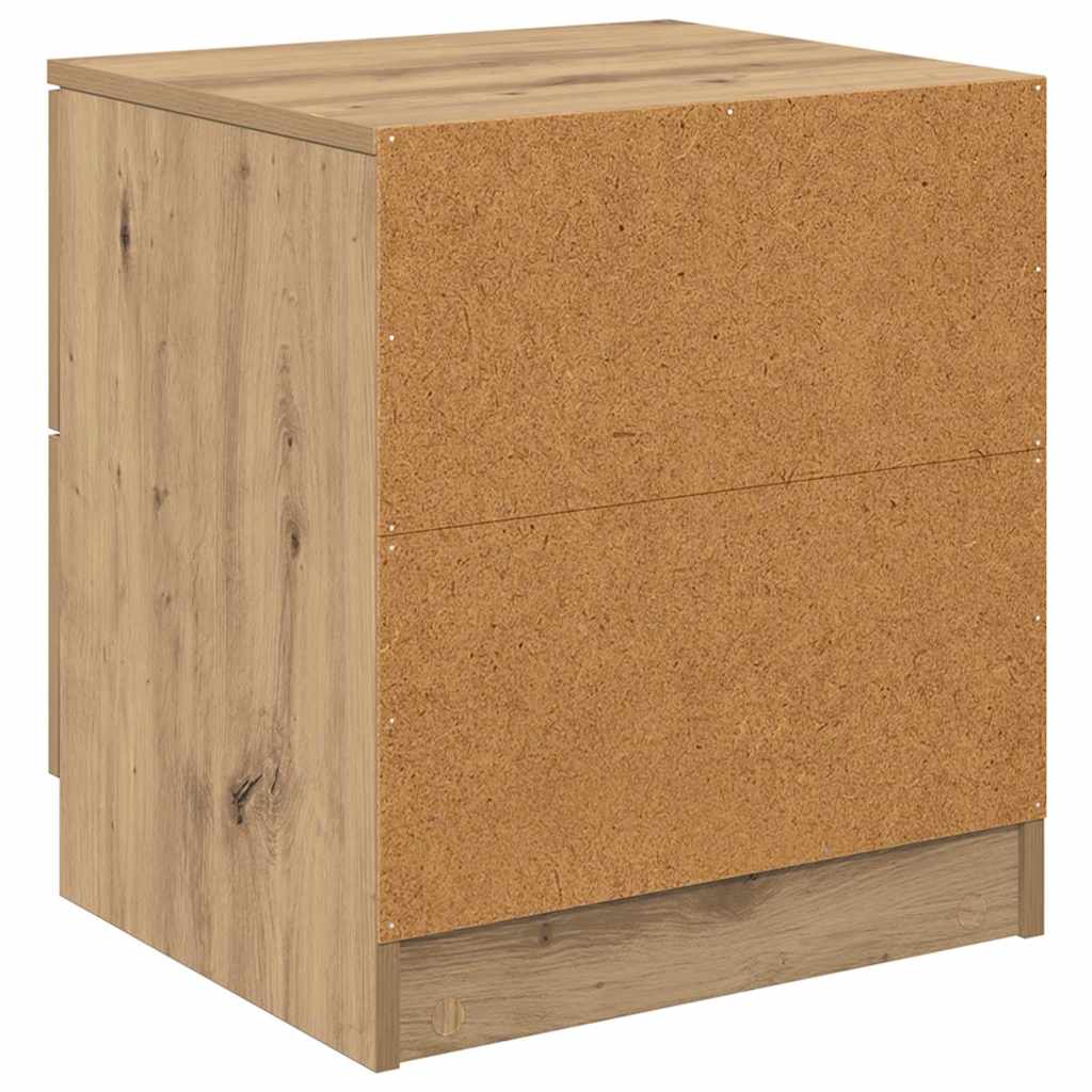Nachttisch 2 pcs Eiche handwerklich 45 x 39 x 50 cm