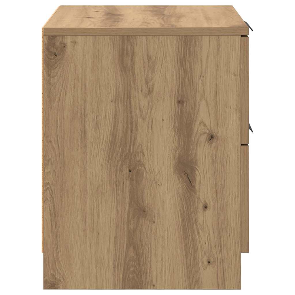 Nachttisch 2 pcs Eiche handwerklich 45 x 39 x 50 cm