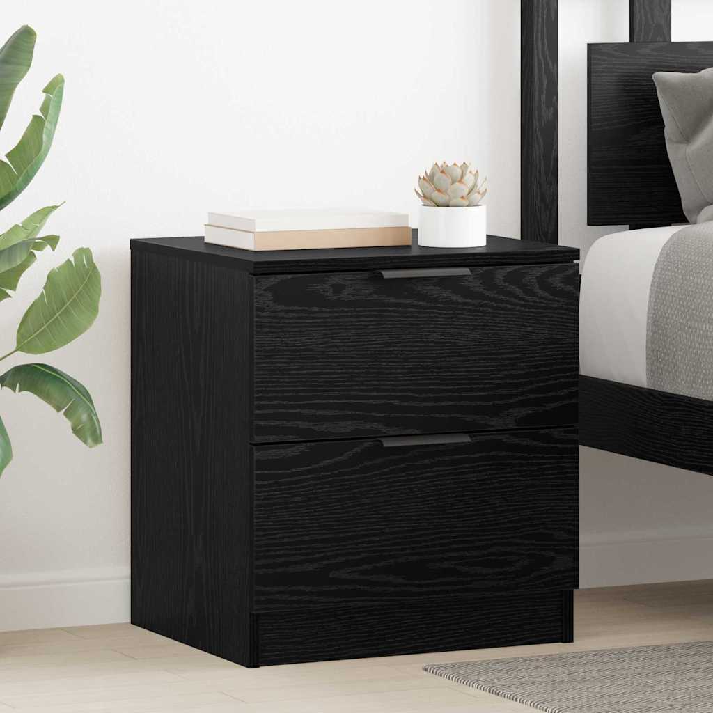 Nachttisch 2 pcs Schwarze Eiche 45 x 39 x 50 cm Holzwerkstoff