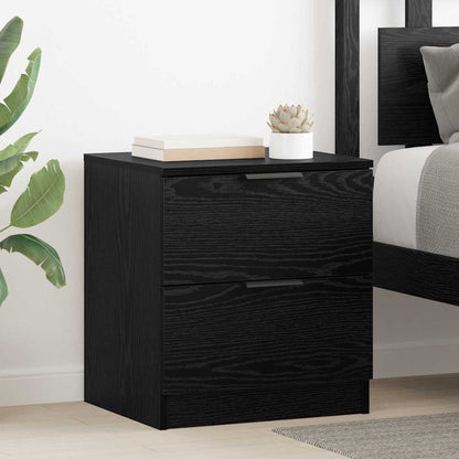 Nachttisch 2 pcs Schwarze Eiche 45 x 39 x 50 cm Holzwerkstoff
