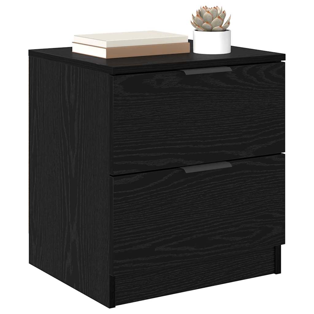 Nachttisch 2 pcs Schwarze Eiche 45 x 39 x 50 cm Holzwerkstoff