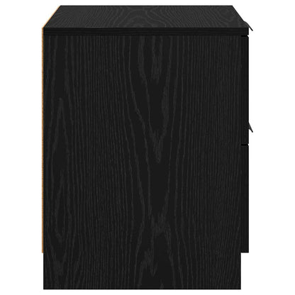 Nachttisch 2 pcs Schwarze Eiche 45 x 39 x 50 cm Holzwerkstoff