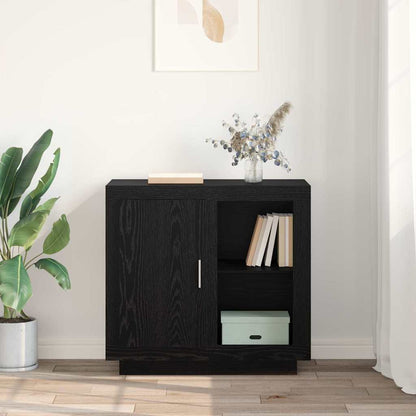 Sideboard Schwarz Eichen-Optik 40 x 80 x 75 cm Holzwerkstoff