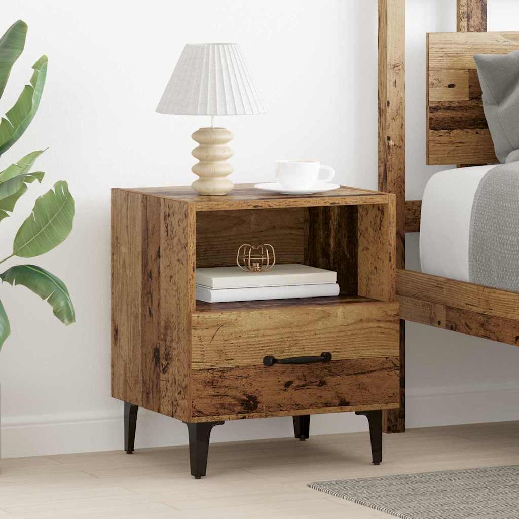 Nachttisch 2 pcs Altholz 40 x 35 x 47,5 cm Holzwerkstoff