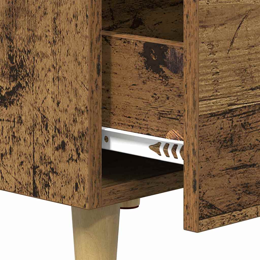 Nachttisch mit Schubladen Altholz 40 x 40 x 66 cm Holzwerkstoff