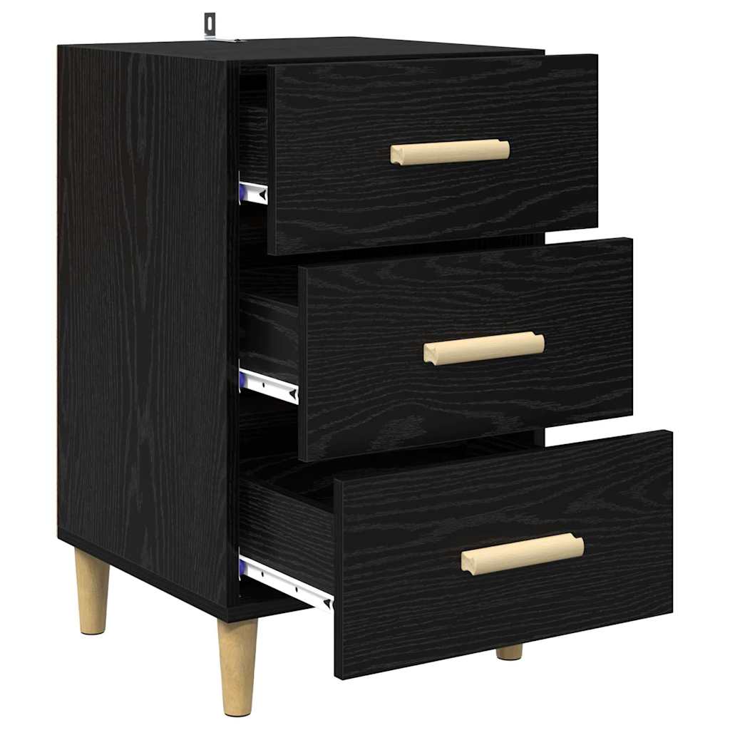 Nachttisch Schwarze Eiche 40 x 40 x 66 cm Holzwerkstoff