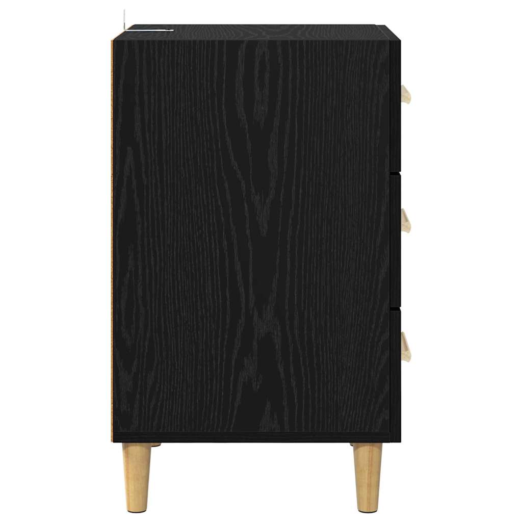 Nachttisch Schwarze Eiche 40 x 40 x 66 cm Holzwerkstoff