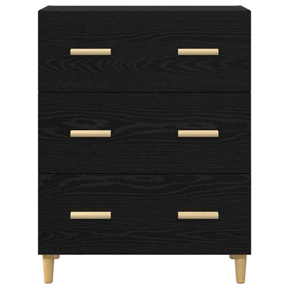 Sideboard Schwarz Eichen-Optik 34 x 69.5 x 90 cm Holzwerkstoff