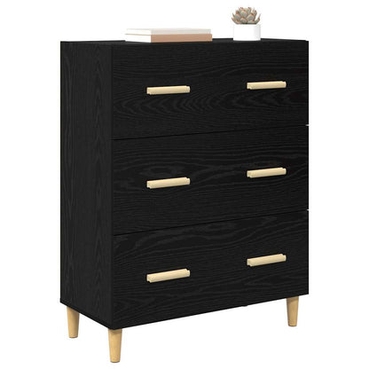 Sideboard Schwarz Eichen-Optik 34 x 69.5 x 90 cm Holzwerkstoff