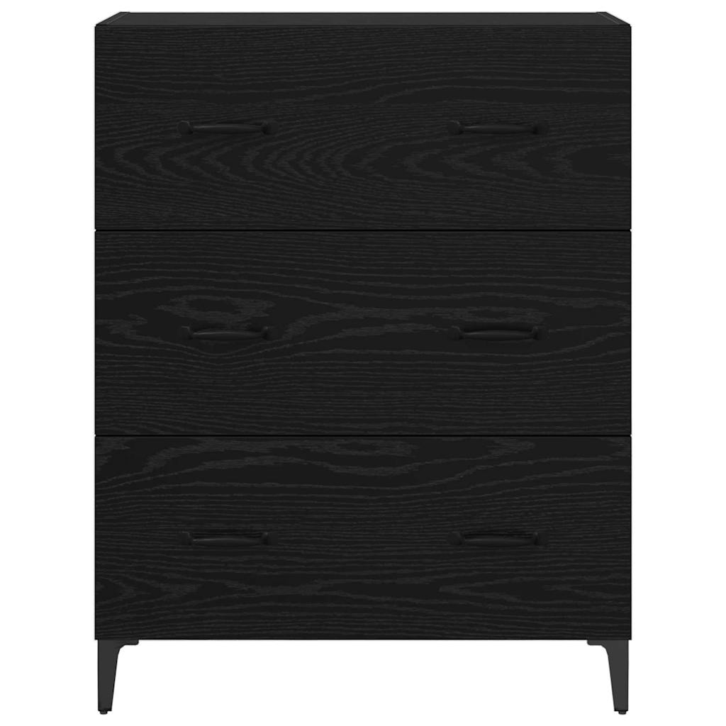 Sideboard Schwarz Eichen-Optik 69,5 x 34 x 90 cm Holzwerkstoff