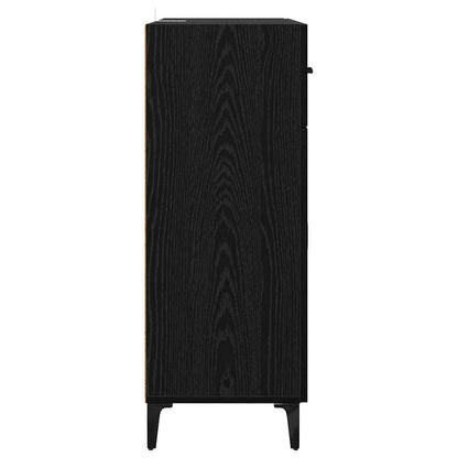 Sideboard Schwarz Eichen-Optik 34 x 69.5 x 90 cm Holzwerkstoff