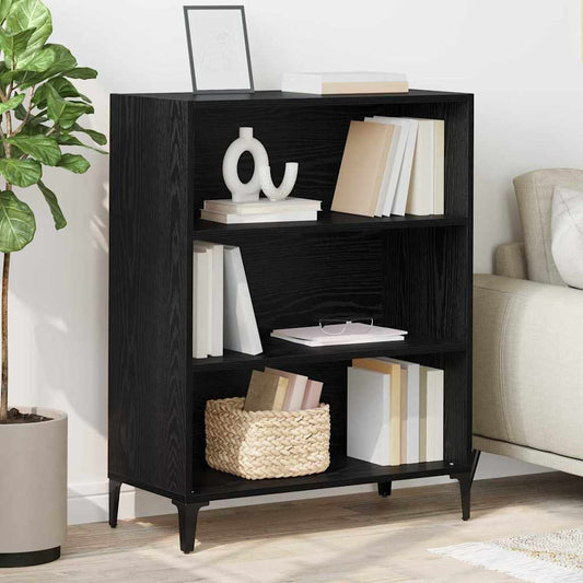 Sideboard Schwarz Eichen-Optik 32,5 x 69,5 x 90 cm