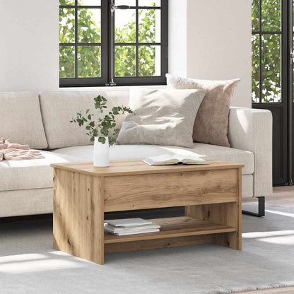Couchtisch Eiche handwerklich 80 x 50.5 x 41.5 cm Holzwerkstoff