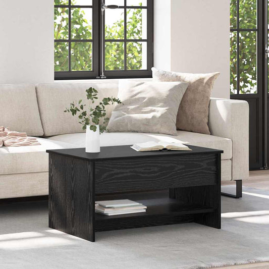 Couchtisch Schwarze Eiche 80 x 50.5 x 41.5 cm Holzwerkstoff
