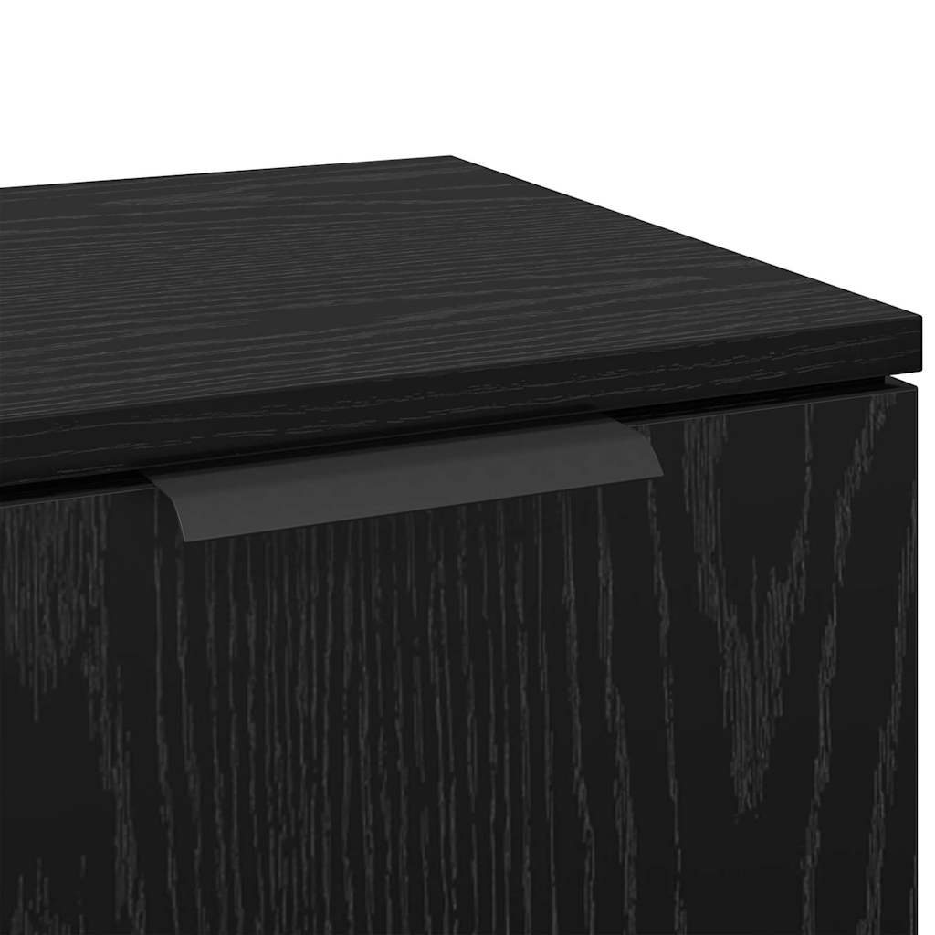 Sideboard Schwarz Eichen-Optik 30 x 30 x 70 cm Holzwerkstoff