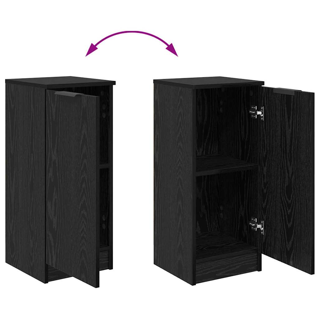 Sideboard Schwarz Eichen-Optik 30 x 30 x 70 cm Holzwerkstoff