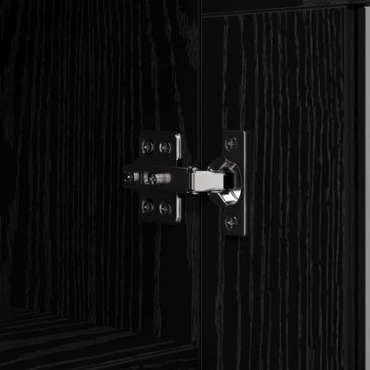 Sideboard Schwarz Eichen-Optik 69,5 x 34 x 90 cm Holzwerkstoff