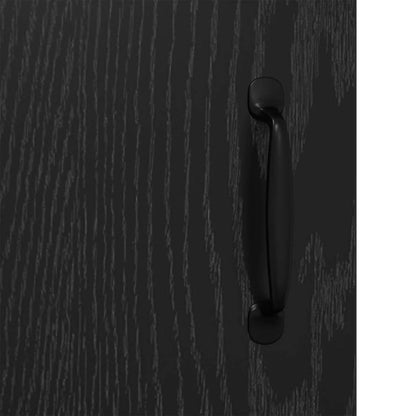 Sideboard Schwarz Eichen-Optik 69,5 x 34 x 90 cm