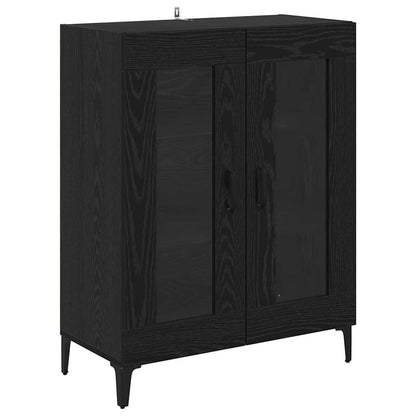 Sideboard Schwarz Eichen-Optik 69,5 x 34 x 90 cm
