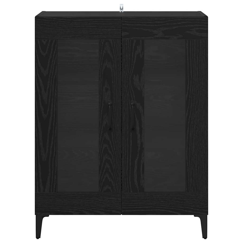Sideboard Schwarz Eichen-Optik 69,5 x 34 x 90 cm