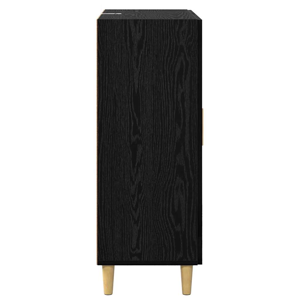 Sideboard Schwarz Eichen-Optik 69,5 x 34 x 90 cm Holzwerkstoff