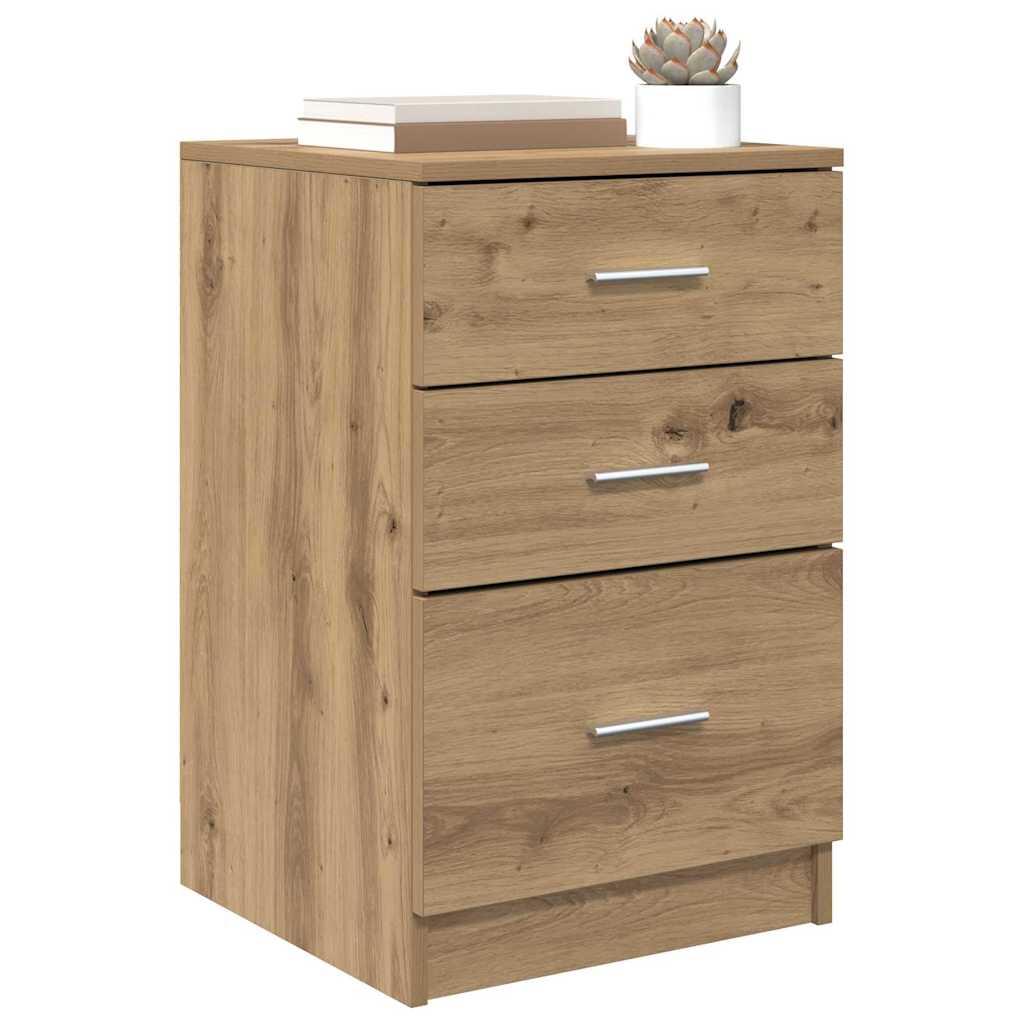 Nachttisch Eiche handwerklich 40 x 40 x 63 cm Holzwerkstoff